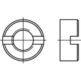 DIN 546 Stahl Schlitzmuttern - Abmessung: M 12 VE=K (50 Stück )