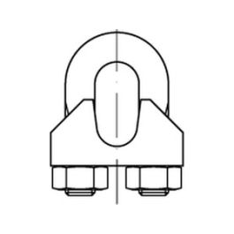 ~DIN 741 A 2 Drahtseilklemmen mit U-förmigem Klemmbügel - Abmessung: 8 MM / M 6 VE=S (25 Stück )