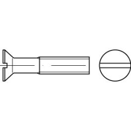ISO 2009 4.8 galvanisch verzinkt Senkschrauben mit Schlitz - Abmessung: M 3 x 10 VE=S (1000 Stück )