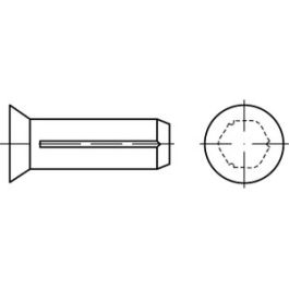 DIN 1477 Stahl Senkkerbnägel - Abmessung: 6 x 20 VE=K (250 Stück )