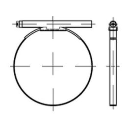DIN 3017 A 4 (W5) Form A Schlauchschellen, mit Schneckenantrieb - Abmessung: 170-190/12 C7 VE=S (10 Stück )