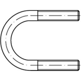 DIN 3570 A 4 Form A Rundstahlbügel, ohne Muttern, zweiseitiges Befestigungs-Gewinde - Abmessung: A 530 / NW 500 VE=S (1 Stück )