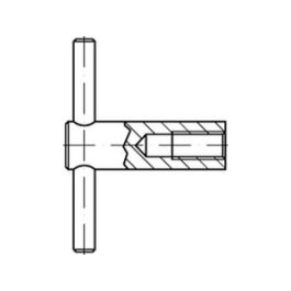 DIN 6305 5 brüniert Knebelmuttern mit festem Knebel - Abmessung: M 20 VE=S (1 Stück )