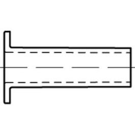 DIN 7338 Kupfer Form C Niete für Brems- und Kupplungsbeläge, Hohlniete - Abmessung: C 8 x 25 VE=S (100 Stück )
