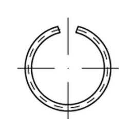 DIN 7993 Federstahl Form A Runddraht-Sprengringe für Wellen - Abmessung: A 70 VE=S (50 Stück )
