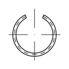 DIN 7993 Federstahl Form B Runddraht-Sprengringe für Bohrungen - Abmessung: B 18 VE=S (100 Stück )