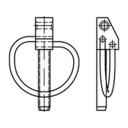 DIN 11023 Stahl galv. verz. 8 DiSP Klappstecker (Klappsplinte), leichte Ausführung - Abmessung: 17 x 60 VE=S (50 Stück )