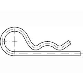 DIN 11024 A 2 Federstecker, einfach - Abmessung: 6 VE=S (25 Stück )
