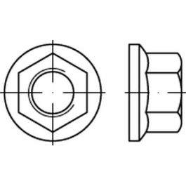 DIN 74361 10 Form B phosphatiert Flachbundmuttern - Abmessung: M22 x 1,5 SW30 VE=S (100 Stück )