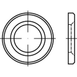 EN 14399-6 Stahl 300 HV -P- Scheiben, rund, für HV-Verbindungen im Stahlbau - Abmessung: 33 (34x60x 5) VE=S (1 Stück )