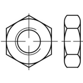 ISO 4035 04 galvanisch verzinkt Niedrige Sechskantmuttern mit Fasen - Abmessung: M 8 VE=S (1000 Stück )