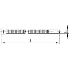 Artikel 82705 PA 6.6 schwarz, UV-stabil Sapi Kabelbinder UV-stabil - Abmessung: 4,5 x 360 VE=S (100 Stück )
