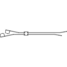 Artikel 82518 PA66HIR Coupler schwarz Kabelbinder mit Befest.-elem., 2-teilig zur Parallelführung zweier Kabelbündel - Abmessung: 7,6 x 380/100 VE=S (250 Stück )