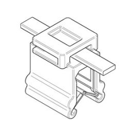 Artikel 82521 PA66W EdgeCl. O-A schwarz Kantenbefestigungsbinder 2-teilig, für Kantenbreite 1-3mm, Aufn. oben-axial - Abmessung: 4,6 x 200/45 VE=S (500 Stück )