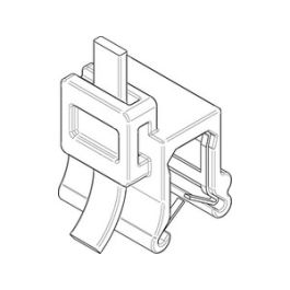Artikel 82522 PA66HS EdgeCl. S-Q schwarz Kantenbefestigungsbinder 2-teilig, für Kantenbreite 1-3mm, Aufn. seitlich-quer - Abmessung: 4,6 x 200/45 VE=S (500 Stück )