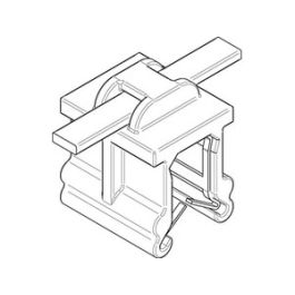Artikel 82523 PA66HS EdgeCl. O-Q schwarz Kantenbefestigungsbinder 2-teilig, für Kantenbreite 3-6mm, Aufn. oben-quer - Abmessung: 4,6 x 200/45 VE=S (500 Stück )