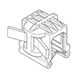 Artikel 82523 PA66HS EdgeCl. S-A schwarz Kantenbefestigungsbinder 2-teilig, für Kantenbreite 3-6mm, Aufn. seitlich-axial - Abmessung: 4,6 x 200/45 VE=S (500 Stück )