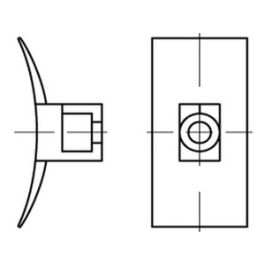 Artikel 82546 PA 6.6 LKC/SB natur (NA) Befestigungssockel für Kabelbinder, Typ LKC, schraubbar - Abmessung: 8 VE=S (100 Stück )