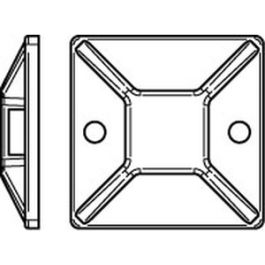 Artikel 82554 PA 6.6 MB-AT schwarz Befestigungssockel für Kabelbinder mit Spezialkleber, SolidTack-Serie Typ MB-AT - Abmessung: 10 - 38 x 38 VE=S (100 Stück )