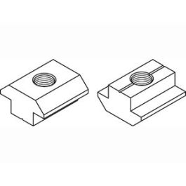 Artikel 87013 Stahl für Profil 10 galvanisch verzinkt Muttern für T-Nuten mit Führungssteg - Abmessung: 10 mm, M 8 VE=K (100 Stück )