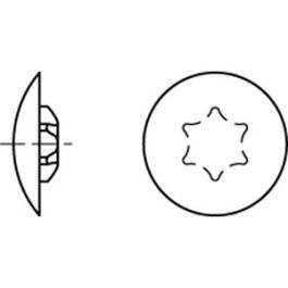 Artikel 88006 Kunststoff ISR, weiß Zierkappen für Senkschrauben mit Innensechsrund - Abmessung: 30 x16,5/6 VE=S (1000 Stück )