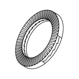 Artikel 88033 St. verg. zinklamellenbeschichtet HEICO-LOCK Ringsicherungsscheiben mit großer Auflagefläche - Abmessung: HLRB-16 VE=S (100 Stück )