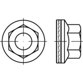Artikel 88034 10 zinklamellenbeschichtet HEICO-LOCK Keilsicherungsmuttern - Abmessung: HLM-16 VE=S (25 Stück )