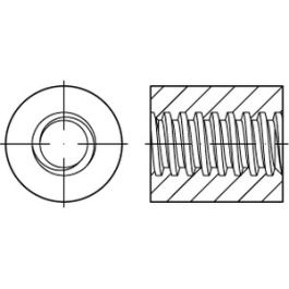 Artikel 88089 A 4 Rundmuttern mit Trapezgewinde, Höhe = 1,5 d - Abmessung: TR 30 x 6 -60 VE=S (1 Stück )