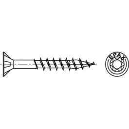 Artikel 88091 St. SPAX Seko-T-Tg Oberfläche WIROX SPAX Holzbauschrauben mit Spitze, SPAX MULTI-Senkkopf, Teilgewinde, T-STAR - Abmessung: 10 x 450/ 80-T50 VE=S (50 Stück )