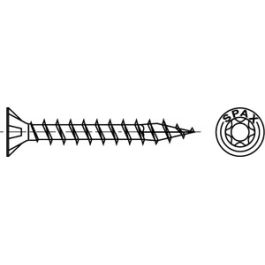 Artikel 88091 A 2 SPAX Seko-T SPAX Universalschrauben mit Spitze, SPAX MULTI-Senkkopf, T-STAR - Abmessung: 6 x 80/61-T30 VE=K (100 Stück )