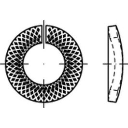 Artikel 88131 Federstahl VSK-Z zinklamellenbesch. Sperrkantringe, für Schrauben mit Fkl. bis 8.8, für Zylinderschrauben - Abmessung: 20 x30,6 x4,5 VE=S (100 Stück )