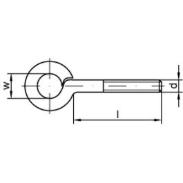 Artikel 88136 A 2 Typ 48 Gewindeösen Typ 48, mit metrischem Gewinde - Abmessung: M 6 x 20 D 10 VE=S (50 Stück )
