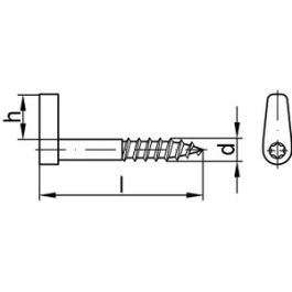 Artikel 88143 Stahl Typ 10 galvanisch verzinkt Winkelschraubhaken Typ 10, mit Holz- schrauben-Gewinde, mit ISR-Antrieb - Abmessung: 80 x 5,8 x 10 VE=S (100 Stück )
