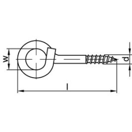 Artikel 88144 Stahl Typ 18 galvanisch verzinkt Starke Deckenhaken Typ 18, gewundene Form, mit Holzschrauben-Gewinde - Abmessung: 140 x 9,9 x 22 VE=S (20 Stück )