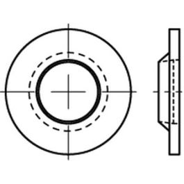 Artikel 88152 Kunststoff RUV-B REYHER-Unverlierbarkeits-Scheiben für Blech-Schrauben - Abmessung: 4,8/5x10,1x1,6 VE=S (100 Stück )