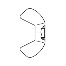 ~DIN 315 A 4 Artikel 88215 Flügelmuttern, kantige Flügelform, Produktklasse C (g) - Abmessung: M 12 VE=S (10 Stück )