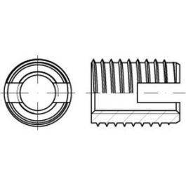 Artikel 88302 A 1 Typ 302 ENSAT-Gewindeeinsätze Typ 302 selbstschn., Schneidschlitz, Regelgew. - Abmessung: M 20 x 27 VE=S (10 Stück )