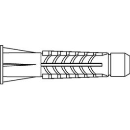 Artikel 88381 Kunststoff 4 AS-K TOX-Dübel 4 AS-K mit abtrennbarer Kappe - Abmessung: 8 x 49 / 7,0 VE=S (100 Stück )