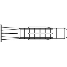 Artikel 88383 Kunststoff TRIKA TOX-Allzweck-Dübel TRIKA mit abtrennbarer Kappe - Abmessung: 14 x 76 / 12,0 VE=S (20 Stück )