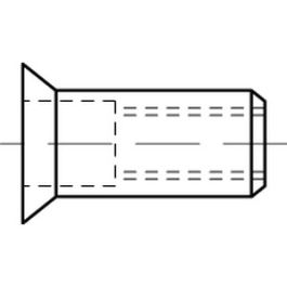 Artikel 88491 Al-Leg. MB-S Blindniet-Muttern, rund, offen, mit Mehrbereichsschaft, Senkkopf 90° - Abmessung: M 8 / 1,5 - 7,5 VE=S (500 Stück )