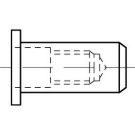 Artikel 88480 Al-Leg. F Blindniet-Muttern, rund, geschl., FLAKO für luft- und wasserdichte Nietungen - Abmessung: M 8 /3,0 -5,5 VE=S (250 Stück )