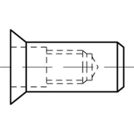Artikel 88481 Al-Leg. S Blindniet-Muttern, rund, geschl., SEKO für luft- und wasserdichte Nietungen - Abmessung: M 8 /1,5 -4,5 VE=S (500 Stück )