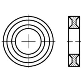 Artikel 88495 Kunststoff PA 6 naturfarben DUBO-Profilscheiben für Zylinderschrauben mit Innensechskant - Abmessung: 315 - M 20x6,5 VE=S (50 Stück )