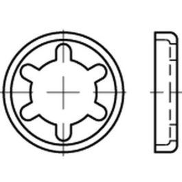 Artikel 88496 Stahl galvanisch verzinkt DUBO-Zahn-Tellerringe für DUBO-Profilscheiben - Abmessung: 436-67 x50 VE=S (10 Stück )