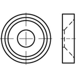Artikel 88499 Kunststoff PA 6 weiss KORREX-Rosetten für Senk- und Linsensenkköpfe - Abmessung: 808 - M 8x6,0 VE=S (100 Stück )