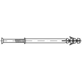 Artikel 88503 Dübel-Nylon N-S Schrauben A 2 FISCHER Nageldübel N-S mit Nagelschrauben, mit Pozidriv-KS Z - Abmessung: N-S 8 x100/60 VE=S (50 Stück )