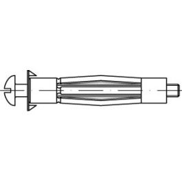 Artikel 88512 Stahl HM-S galvanisch verzinkt FISCHER Hohlraum-Metalldübel HM-S für Hohlraummontagen, mit Schraube - Abmessung: HM 6 x 80 S VE=S (50 Stück )