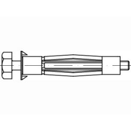 Artikel 88512 Stahl HM-SS galvanisch verzinkt FISCHER Hohlraum-Metalldübel HM-SS f. Hohlraummontagen, m. Sechskantschr. - Abmessung: HM 5 x 65 SS VE=S (50 Stück )
