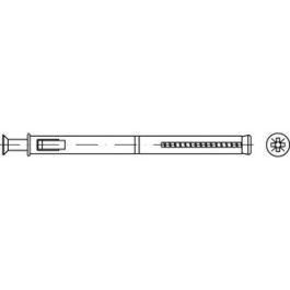 Artikel 88516 Dübel-Nylon F-S Schrb. St. galv. verz. FISCHER Fensterrahmendübel F-S mit Pozidriv-KZ Z3, mit Senkkopfschraube - Abmessung: F 10 S 140 VE=S (50 Stück )