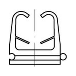 Artikel 88558 Nylon grau FC FISCHER Clipschellen FC für Kabel- und Rohrleitungen - Abmessung: FC 9 - 12 VE=S (100 Stück )